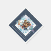 Piloot Teddy Bear Baby shower-Verjaardag Servet (Hoek)