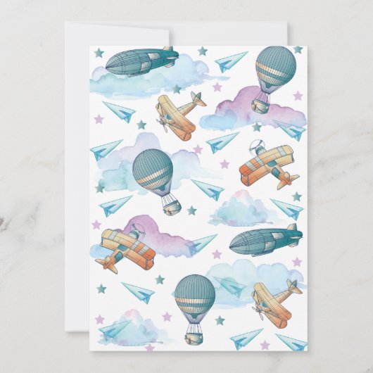 Piloot Teddy Bear Eerste Verjaardag Kinderen Kaart (Achterkant)