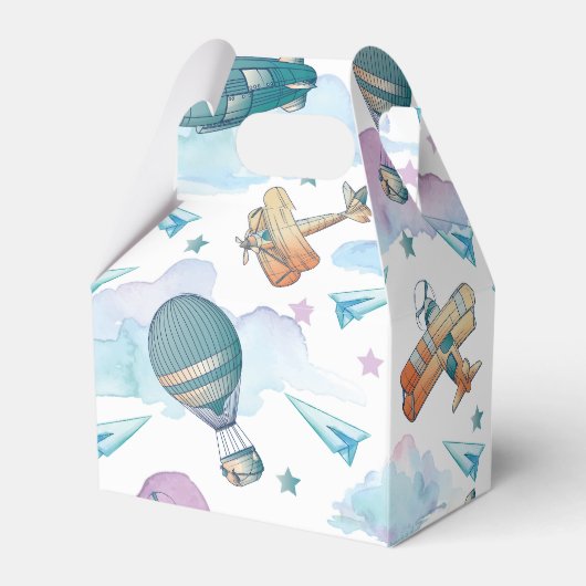 Piloot Teddy Bear Verjaardag of Baby shower Dank u Bedankdoosjes (Achterkant)