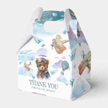 Piloot Teddy Bear Verjaardag of Baby shower Dank u