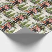 Piloot vakantievlucht naar huis cadeaupapier (Hoek)