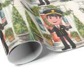 Piloot vakantievlucht naar huis cadeaupapier (Rol Hoek)