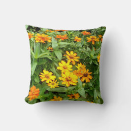 Piloot van de bloemen van Geel en Goud Zinnias. Kussen