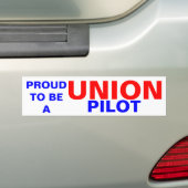 PILOOT VAN DE UNIE BUMPERSTICKER (Op auto)