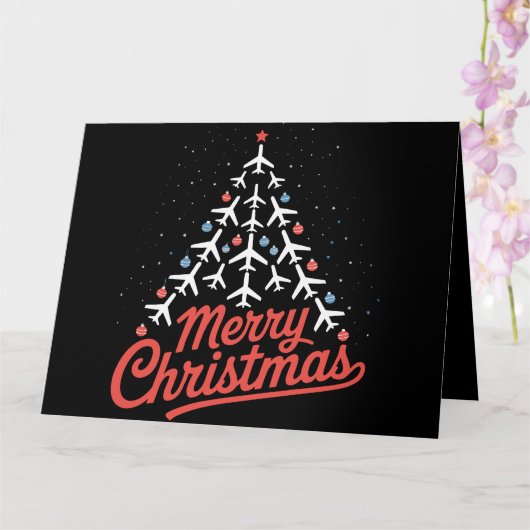 piloot van een kerstboom in een vliegtuig kaart (Orchidee)