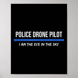 piloot van een politiedrone poster