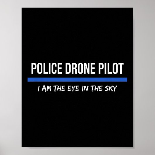 piloot van een politiedrone poster (Voorkant)