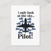 Piloot van het vliegtuig kijk ik alleen naar de Sk Visitekaartje (Voorkant)