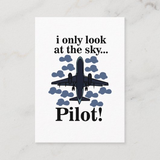 Piloot van het vliegtuig kijk ik alleen naar de Sk Visitekaartje (Voorkant)