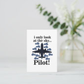 Piloot van het vliegtuig kijk ik alleen naar de Sk Visitekaartje (Staand voorkant)