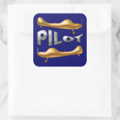 Piloot Vierkante Sticker (Tas)