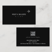 Piloot visitekaartje met een vliegtuig (Voorkant / Achterkant)