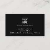 Piloot visitekaartje met een vliegtuig (Achterkant)