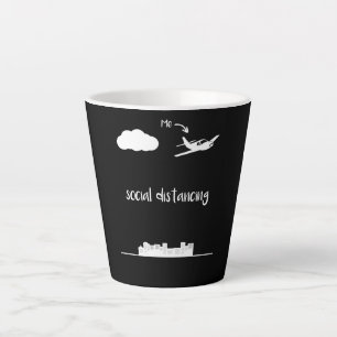 Piloot vliegen Dit is mij een geschenk voor social Latte Mok
