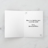 Piloot Vliegend Vliegtuig, Cool Aviation Verjaarda Kaart (Binnen)