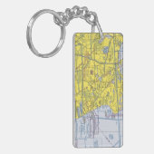 Piloot vliegende Socal kaart sleutelhanger (Voorkant Links)