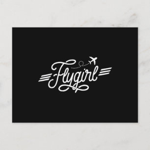piloot vliegende vliegende piloot van Flygirl Briefkaart