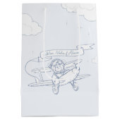 Piloot Vliegtuig Kostbare Cargo Books Geschenken Medium Cadeauzakje (Achterkant)