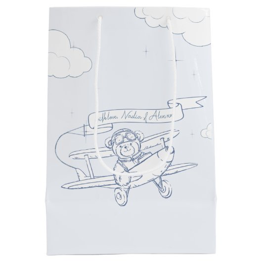 Piloot Vliegtuig Kostbare Cargo Books Geschenken Medium Cadeauzakje (Achterkant)