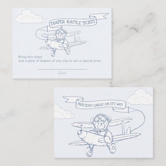 Piloot Vliegtuig Kostbare Cargo Luier Rafel Informatiekaartje (Voorkant / Achterkant)