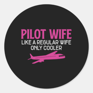 Piloot Vliegtuig Luchtvaart Ronde Sticker