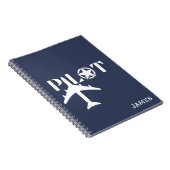 Piloot Vliegtuig Militaire Ster Luchtvaart Koele S Notitieboek (Rechterzijde)