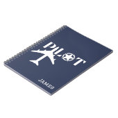 Piloot Vliegtuig Militaire Ster Luchtvaart Koele S Notitieboek (Linkerzijde)