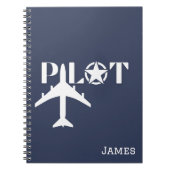 Piloot Vliegtuig Militaire Ster Luchtvaart Koele S Notitieboek (Voorkant)