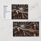 Piloot - Vliegtuig - Motoren op het gereed Visitekaartje (Voorkant / Achterkant)