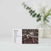 Piloot - Vliegtuig - Motoren op het gereed Visitekaartje (Staand voorkant)