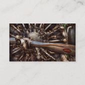 Piloot - Vliegtuig - Motoren op het gereed Visitekaartje (Achterkant)