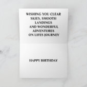 PILOOT VLIEGTUIG VERJAARDAG KAART (Binnen)