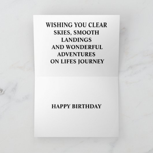 PILOOT VLIEGTUIG VERJAARDAG KAART (Binnen)