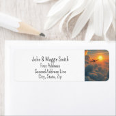 Piloot Vliegtuig Vliegende Hemel Zonsondergang Etiket (Insitu)