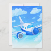 Piloot - Vliegtuigjongen Verjaardag Kaart (Achterkant)