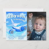 Piloot - Vliegtuigjongen Verjaardag uitnodiging (Voorkant)