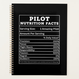 Piloot Voedingsfeiten – Grappig Cadeauontwerp voor Planner