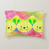 Piloot voor Kinderkamer met gele katten Accent Kussen (Achterkant)