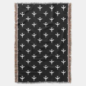 Piloot voor zwarte en witte moderne vliegtuigen deken (Voorkant Verticaal)