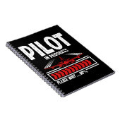 Piloot voortgang Vliegtuig Grappige Piloot Laden Notitieboek (Rechterzijde)