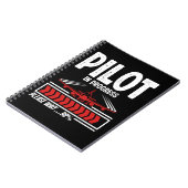 Piloot voortgang Vliegtuig Grappige Piloot Laden Notitieboek (Linkerzijde)