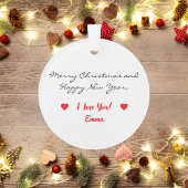 Piloot Vrouw Typografie Hart & Vliegtuig, Schattig Ornament