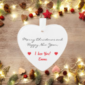 Piloot Vrouw Typografie Hart & Vliegtuig, Schattig Ornament