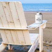 Piloot Vrouw Typografie & Vliegtuig Eenvoudig, Min Blikjeskoeler