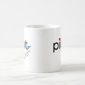 Piloot Vrouw Typografie & Vliegtuig Eenvoudig, Min Koffiemok (Center)