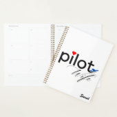 Piloot Vrouw Typografie & Vliegtuig Eenvoudig, Min Planner (Display)