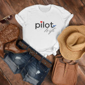 Piloot Vrouw Typografie & Vliegtuig Eenvoudig, Min Tri-Blend Shirt