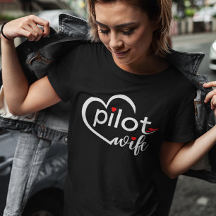 Piloot Vrouw Typografie & Vliegtuig Eenvoudig, Min Tri-Blend Shirt