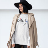 Piloot Vrouw Typografie & Vliegtuig Eenvoudig, Min Trui