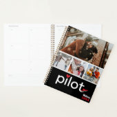 Piloot vrouw typografie & vliegtuig, minimalistisc planner (Display)